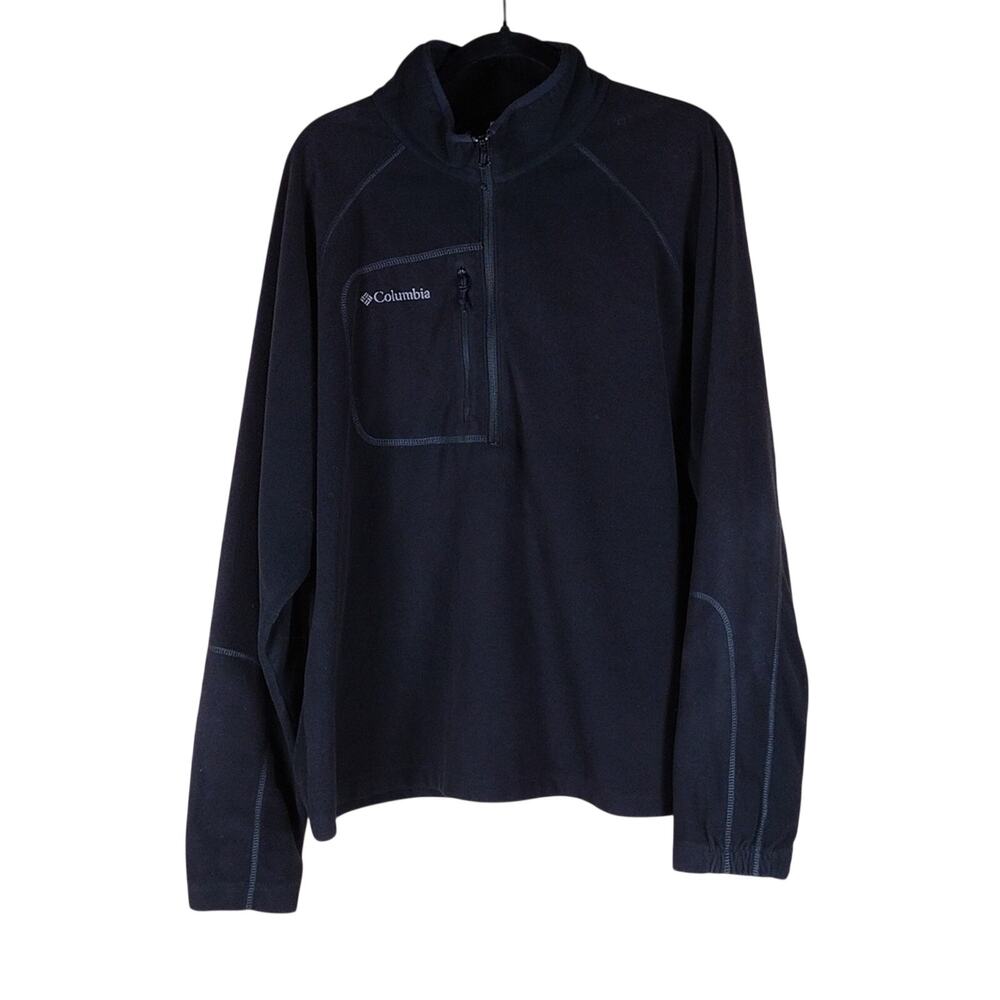 Columbia Men's XL Black Winter 1/4 Zip Fleece Pullover Long Sleeve Sweater